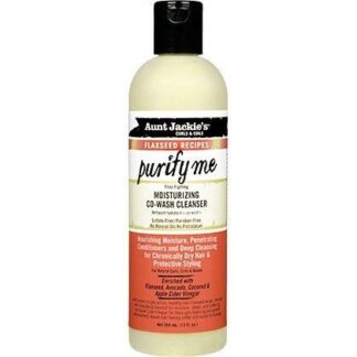 Aunt Jackie's Curls & Coils Flaxseed Recipes Purify Me Moisturizing Co-Wash Cleanser 12 oz