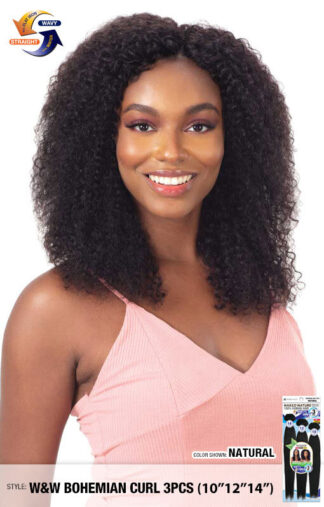 Naked Nature Wet & Wavy Bohemian 3pcs (10” 12” 14”) Full Head Weave