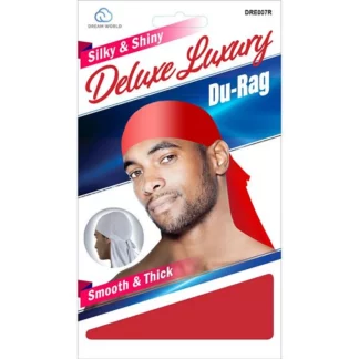 Dream World - Silky & Shiny Deluxe Luxury Du-Rag Red DRE007R