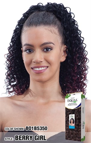 Equal Drawstring Ponytail Berry Girl