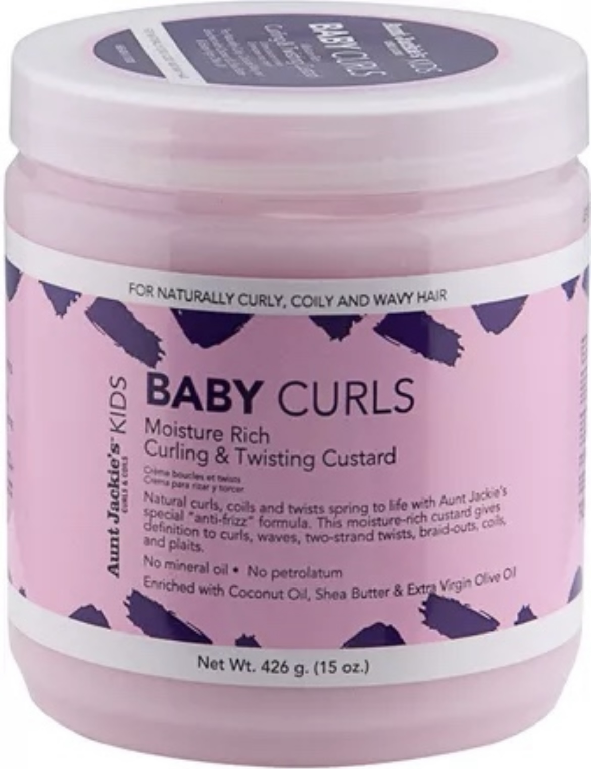 Aunt Jackie's Curls & Coils Girls Baby Girl Curls Curling & Twisting Custard 16 oz