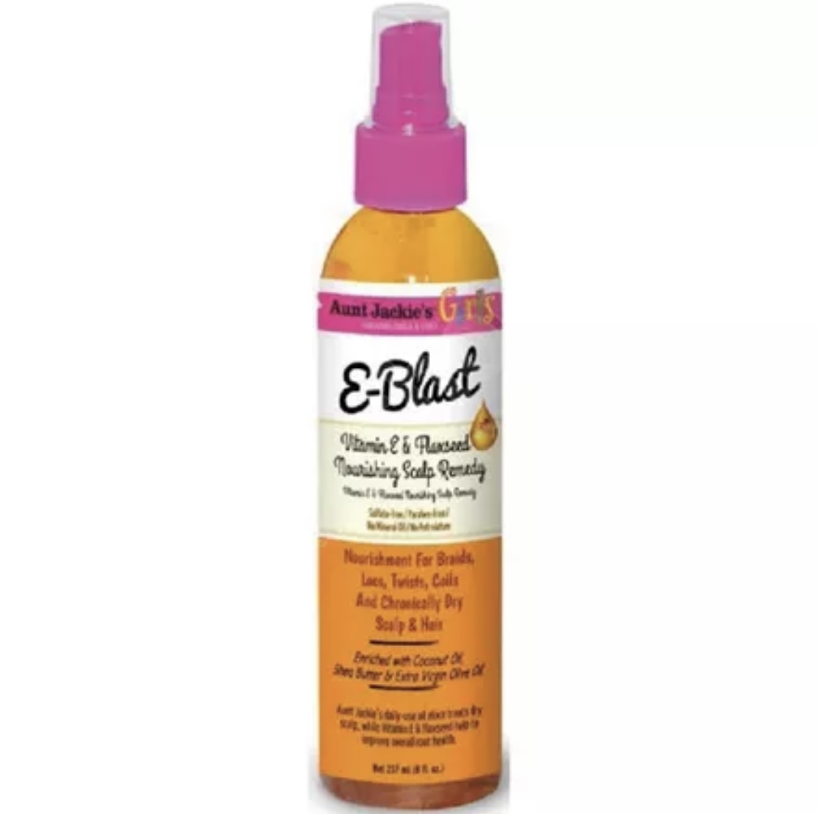 Aunt Jackie's Curls & Coils Girls E-Blast Vitamin E & Flaxseed Scalp Remedy 8 oz - Afbeelding 2