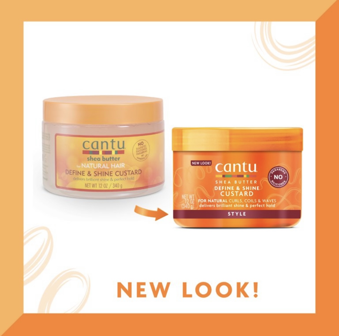 Cantu Shea Butter Natural Hair Define & Shine Custard 12 oz - Afbeelding 3