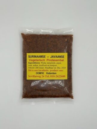 Oompie’s Surinaamse Javaanse Vegetarische Pindasambal 200g