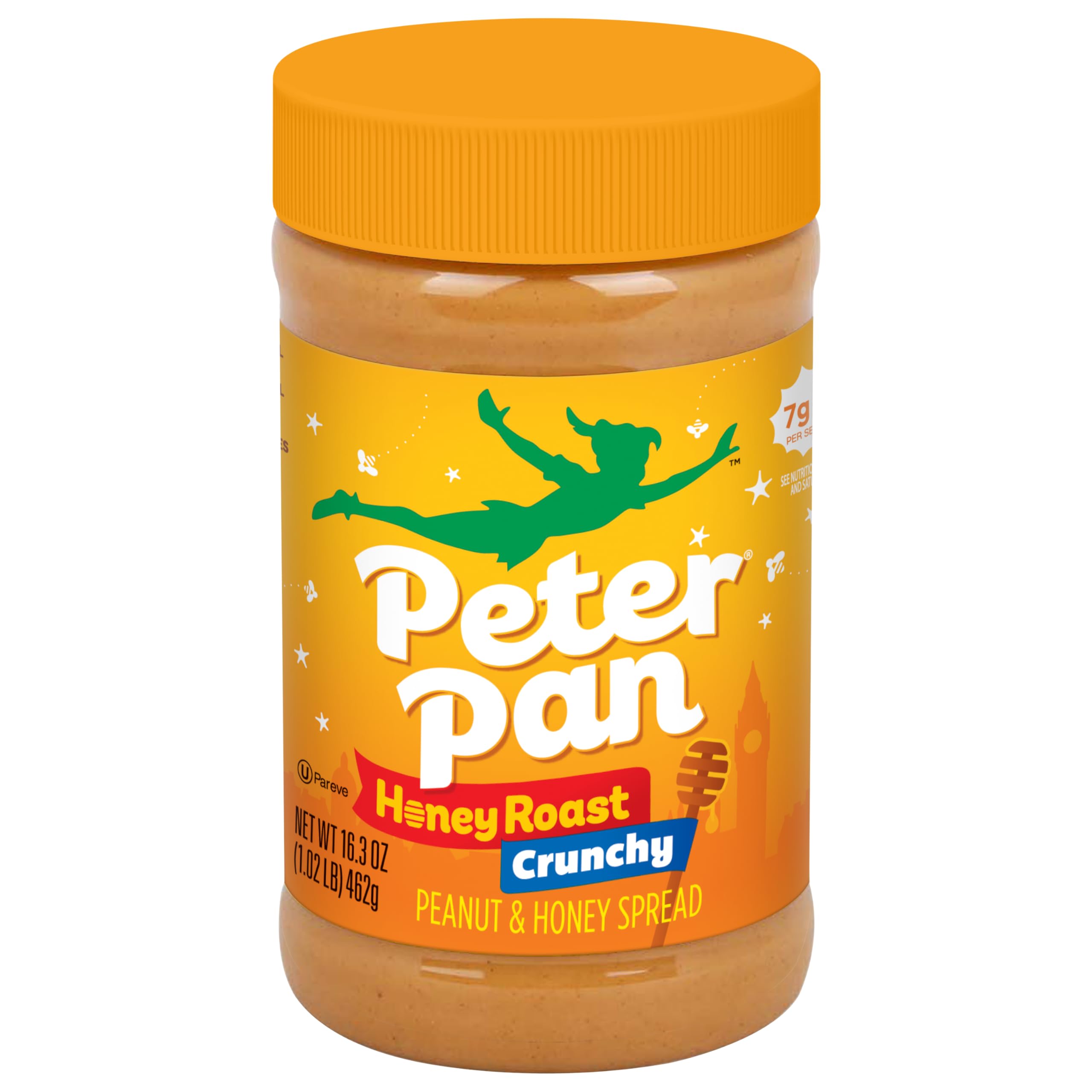 Peter Pan Crunchy Honey Roast Peanut Spread, (16.3oz/462gr)