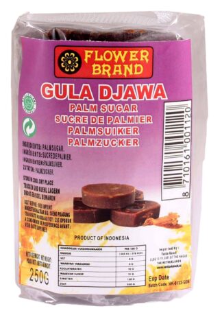 Flowerbrand Gula Djawa Palmsuiker Schijfjes 250 gr