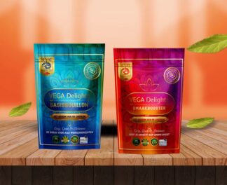 Vega Delights Combi Pakket Basisbouillon & Smaakbooster-Vegan-Halal-Top 8 Allergenenvrij-Himalayazout-Hoog in eiwit 250g