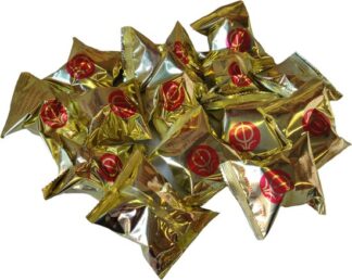 Golden Pagoda Fortune Cookies Gold Foil 12 stuks