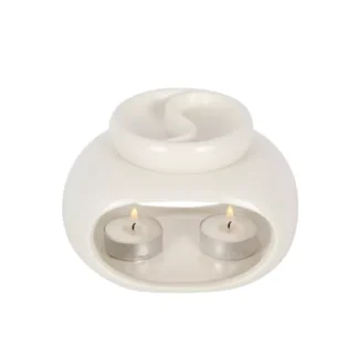 Aromabrander Yin Yang- Double Oil Burner Wit